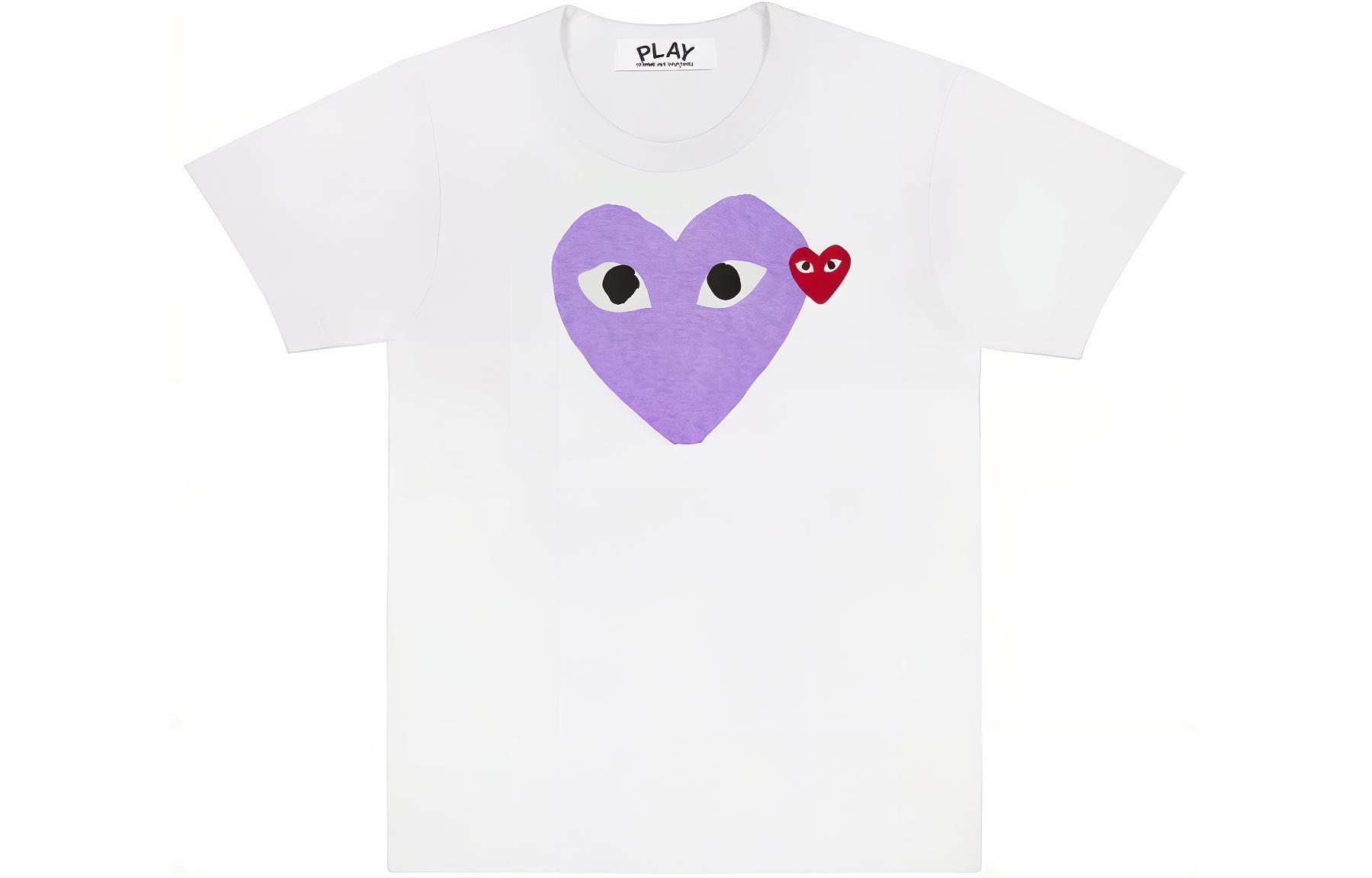 

CDG Play Футболка унисекс фиолетовая, Фиолетовый, CDG Play Футболка унисекс фиолетовая