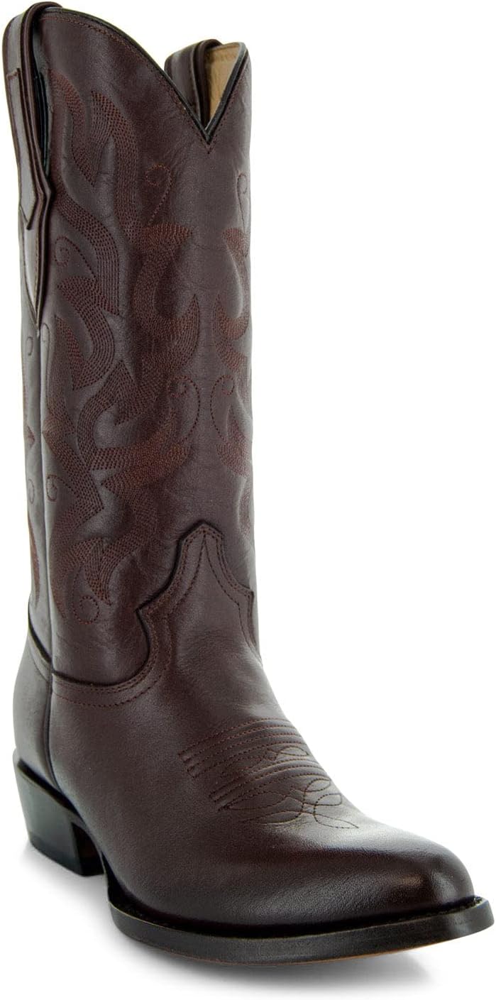 Мужские классические ковбойские сапоги Soto Boots с круглым носком H7001, коричневый — фото 2