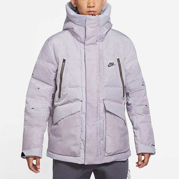 Пуховик Nike Sportswear Storm-FIT City Series Hooded Down Jacket 'Grey Lilac', серый — фото 4