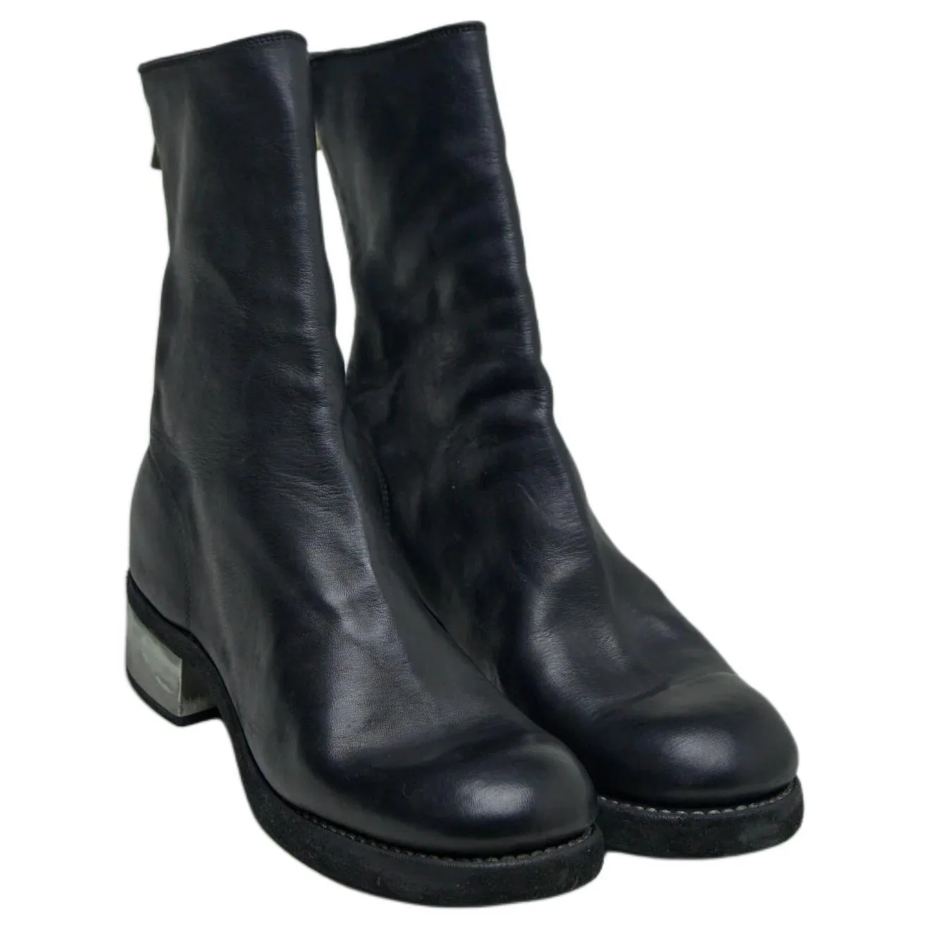 Ботинки мужские кожаные GUIDI Original Shoe Box Included черные — фото 4
