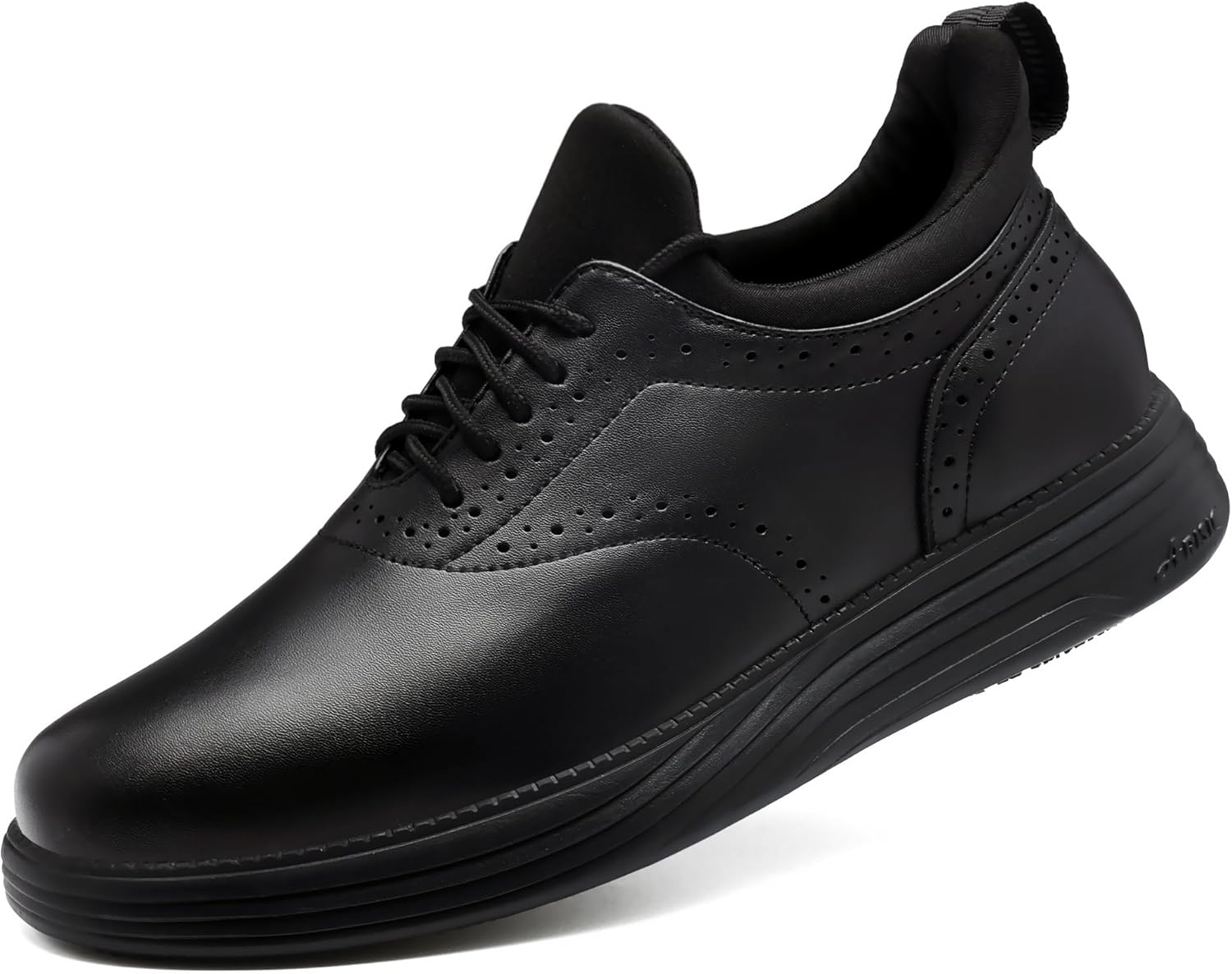 

Мужская рабочая обувь с противоскользящей подошвой, слипоны, водонепроницаемые, повседневные кроссовки с амортизирующей подошвой, противоскользящие классические туфли для ходьбы, черные Yuirqiin