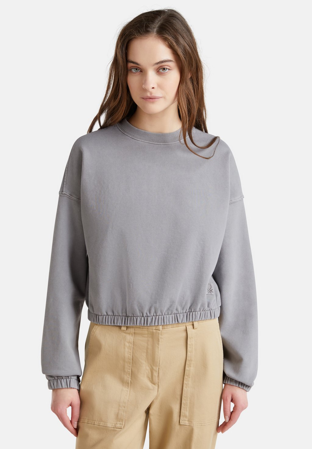 

Толстовка WITH ELASTIC United Colors of Benetton, серый
