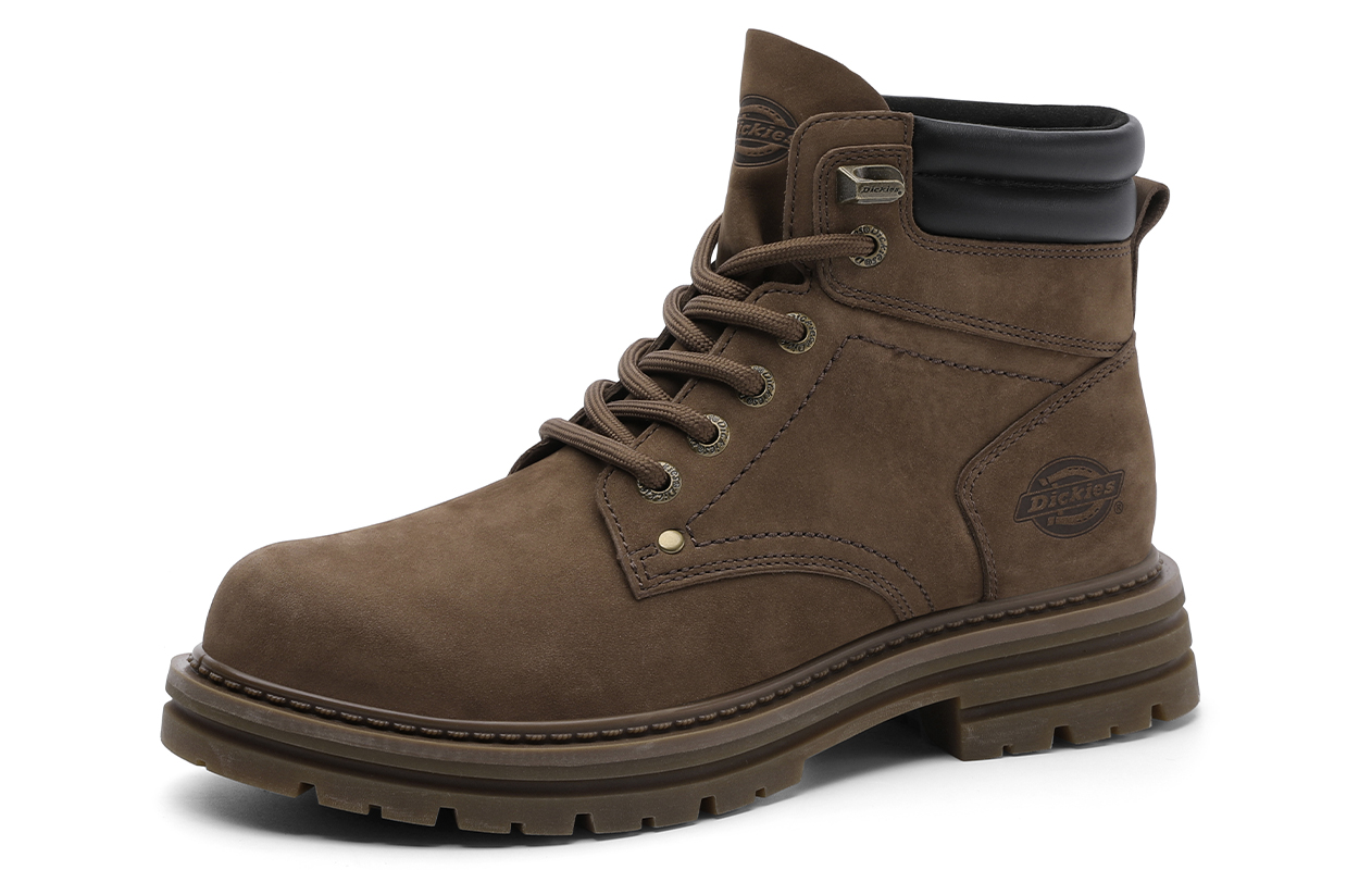 Мужские ботинки Dickies до середины икры кожаные, темно-коричневый — фото 3