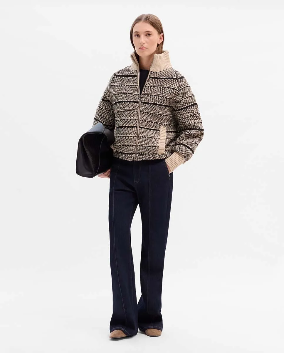 

Женская парка из фантазийного трикотажа Simorra, черный