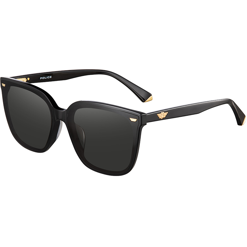 

Пластиковые квадратные солнцезащитные очки унисекс black Police, SPLP99K-0700