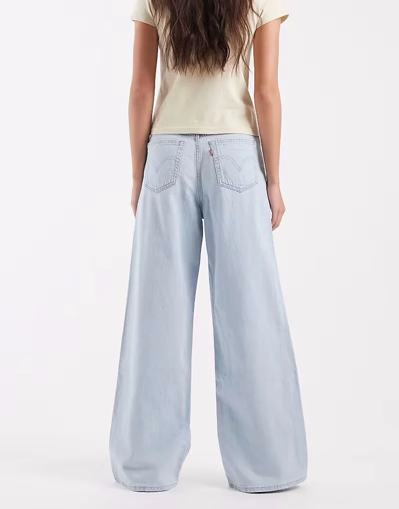 Джинсы Levi's Cinch Baggy в отбеленном варианте, bleach wash синий — фото 2