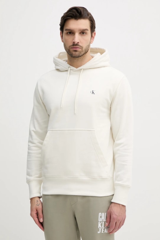 

Хлопковая толстовка Calvin Klein Jeans, бежевый