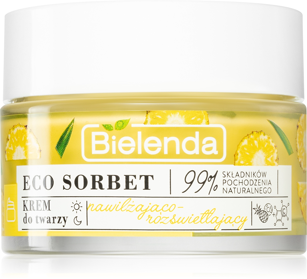 

Увлажняющий и осветляющий крем для лица Eco Sorbet с ананасом Bielenda, 50 мл