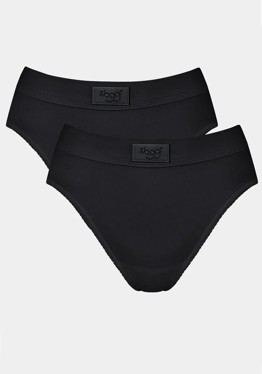 

Трусы-брифы sloggi "Double Comfort Tai 2P" (2 шт. в упаковке), с логотипом на поясе, черный