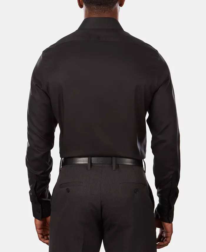Мужская рубашка Calvin Klein Steel+ Slim-Fit Non-Iron Stretch Performance, черный — фото 2
