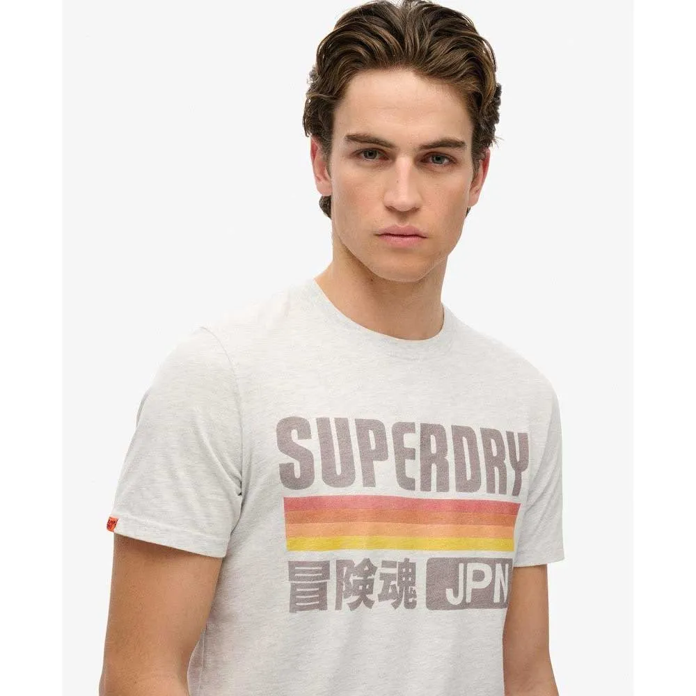 Футболка с коротким рукавом Superdry Japan Stripe Relaxed, белый — фото 4