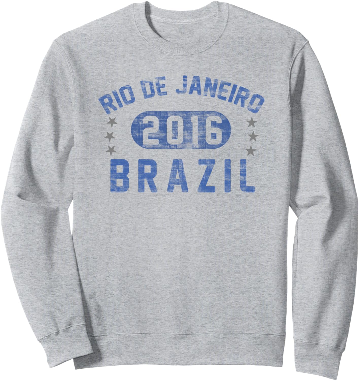 

Толстовка со звездами Бразилии Рио-де-Жанейро 2016 Trendy Apparel, серый