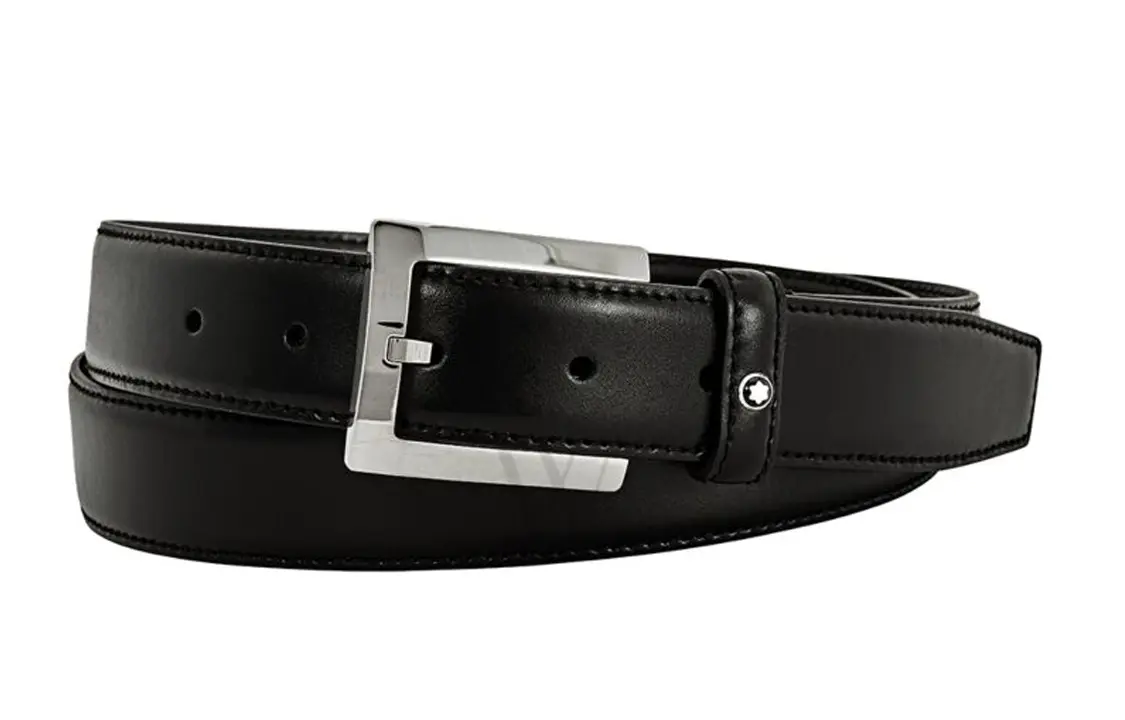 

MONTBLANC Кожаный мужской ремень черный 3 см, Black