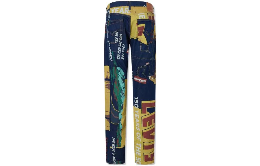 Джинсы мужские с граффити Levis, Graffiti Print — фото 4