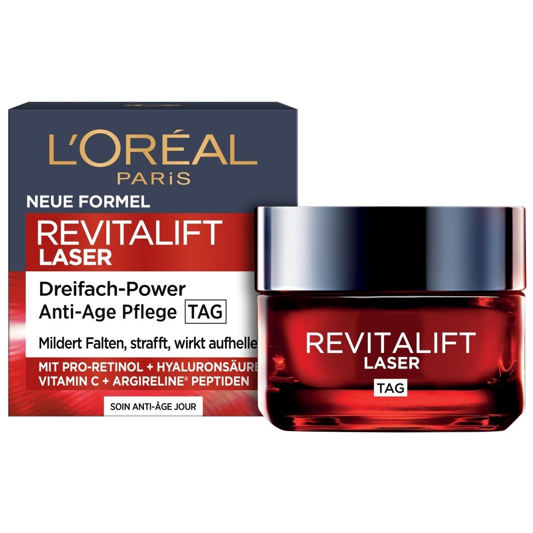 

Дневной крем revitalift laser dreifach-power anti-age pflege Loreal Paris, объем 50 мл