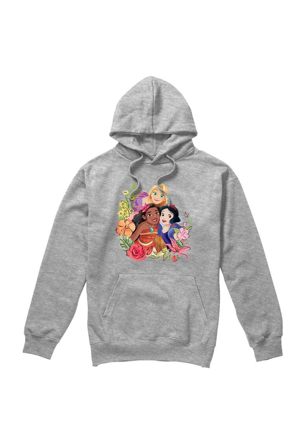 

Толстовка DISNEY PRINCESS BOUQUET WITH RAPUNZEL, MOANA AND SNOW WHITE Disney, серый