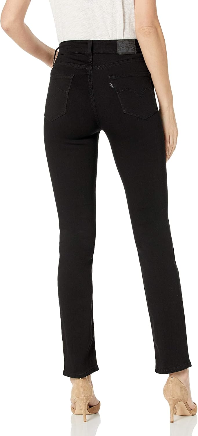 Женские джинсы Levi's 724 с высокой талией и прямым кроем, Soft Black — фото 2