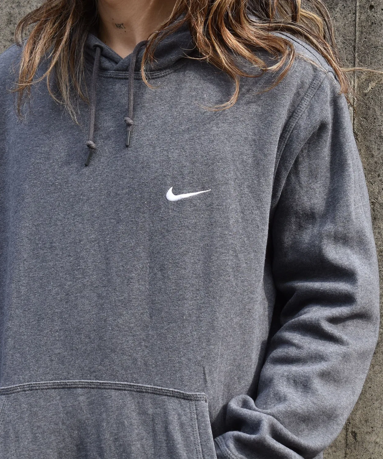 Винтажный свитшот Nike Small Swoosh с вышивкой, XL, серый