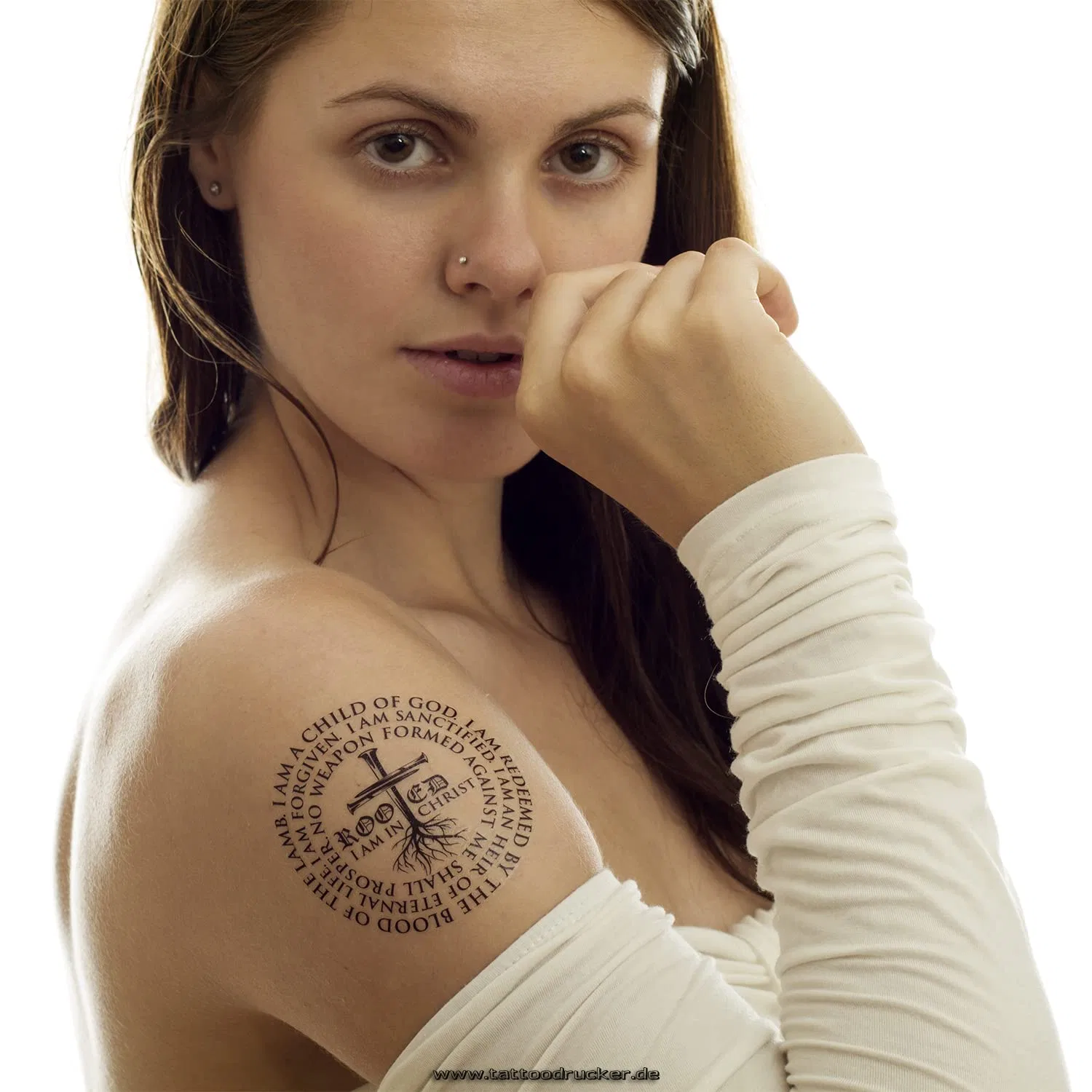 Набор временных татуировок «I Am In Christ» (5 шт.) Tattoodrucker — фото 3