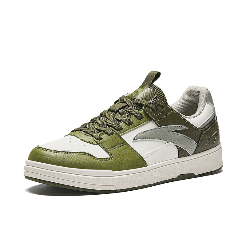 Кроссовки ANTA Street Naughty Skateboarding Shoes Men Low-top Ivory White / Spiral Green / Charcoal Green, слоновая кость/зеленый — фото 2