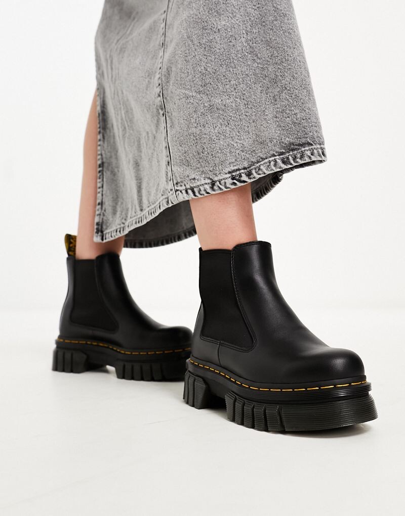 

Черные ботинки челси на массивной плоской подошве Dr Martens Audrick Chelsea