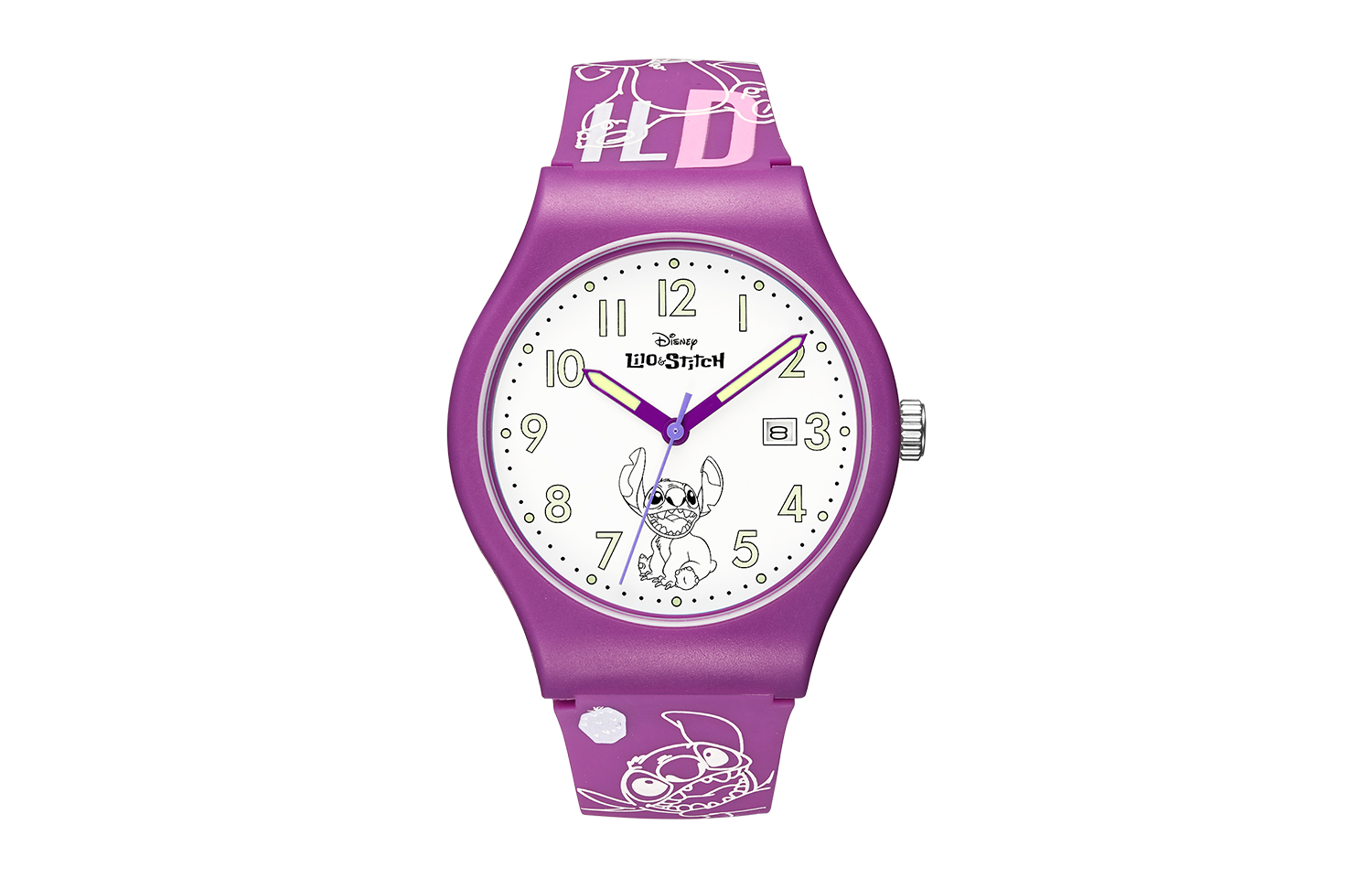 

Disney Часы Quartz Movement Silicone Strap Watch Unisex White Dial