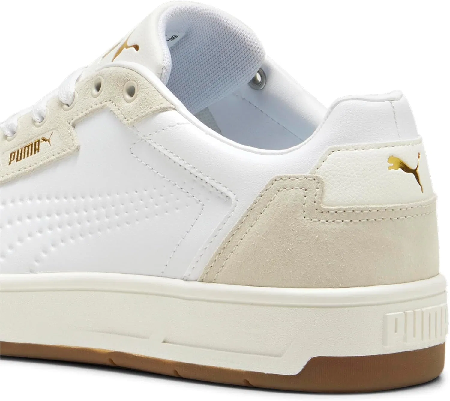 Кроссовки PUMA Unisex Court Classic Lux SD, Puma White Alpine Snow Puma Gold — фото 3