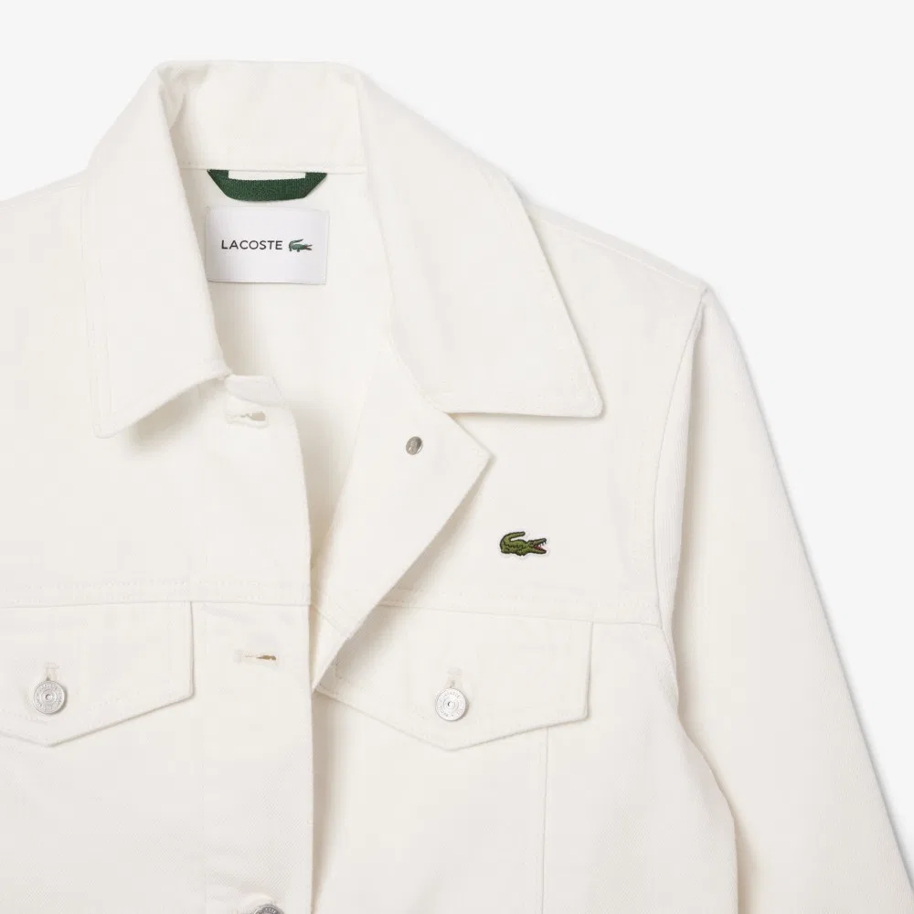 Куртка джинсовая Lacoste Tracker, женская, белая — фото 3