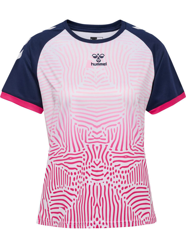 

Спортивная футболка Hummel S/S Hmlgraphic Multisport Damen, цвет marine/white