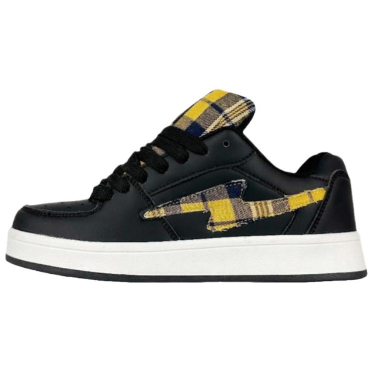 

JimiXiong Низкие скейтерские кроссовки унисекс черно-желтые, цвет Black Yellow