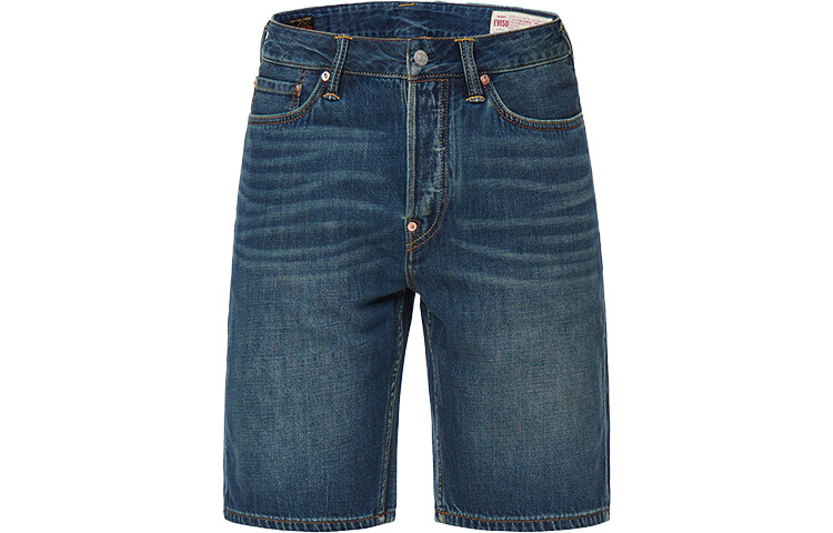

Джинсовые шорты мужские джинсовые синие Evisu, синий