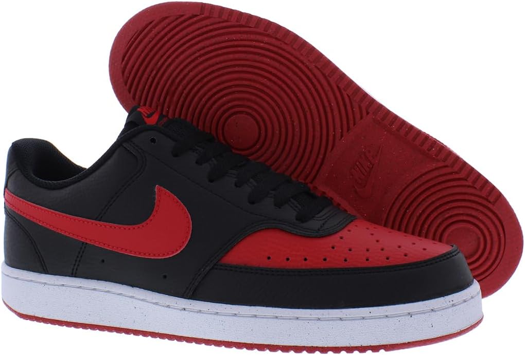 Кроссовки Nike Court Vision Low Next Nature для мужчин, размер 8,5 (США), Black Red University — фото 2