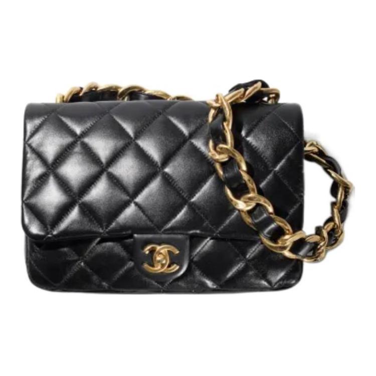 CHANEL Сумка-клатч из овчины, женская маленькая, черная — фото 2