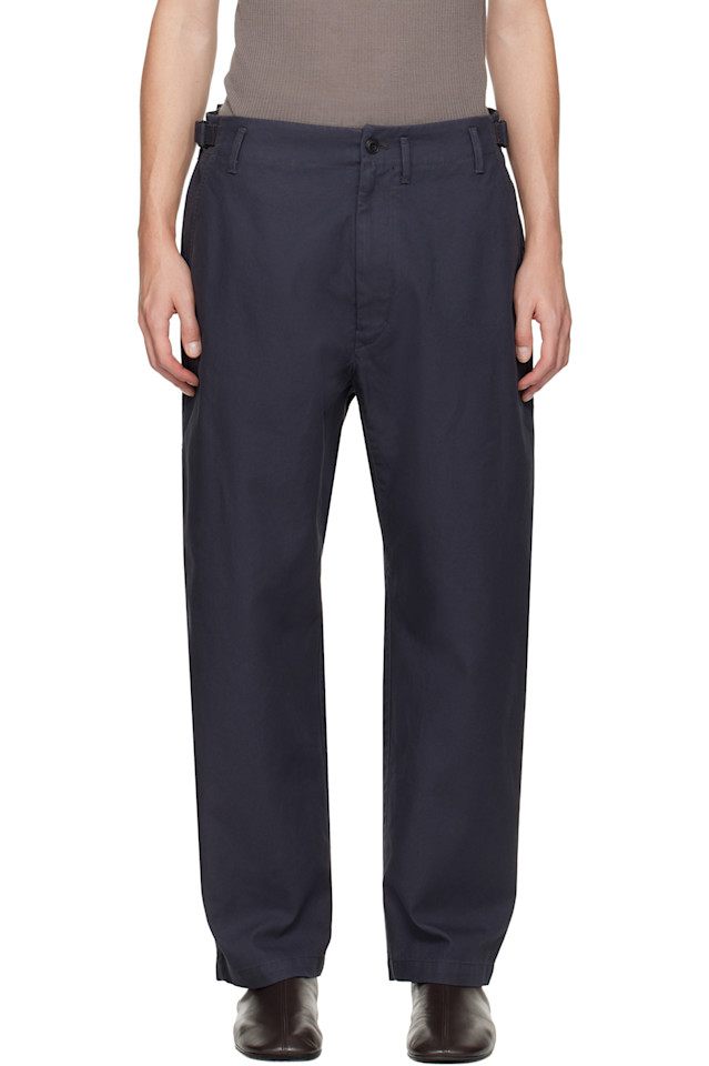 

Lemaire Темно-Синие морковные штаны