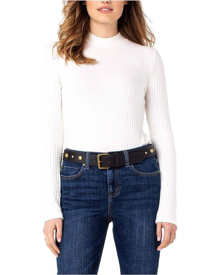 

Футболка Liverpool Los Angeles Mock Neck Long Sleeve Ribbed, цвет Snow