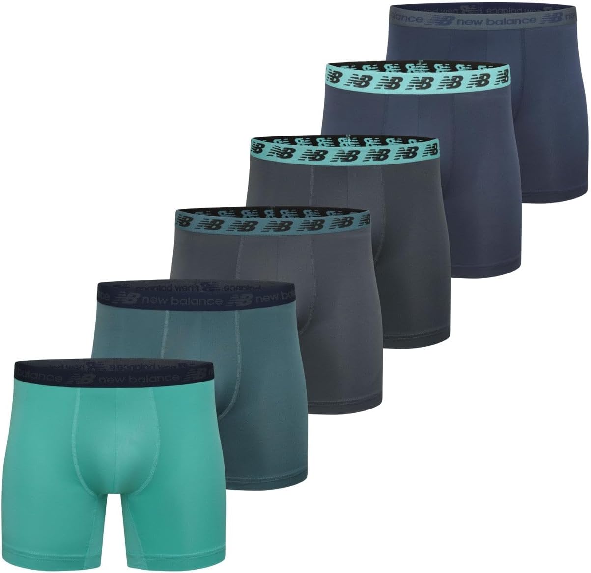 

Мужские боксеры премиум-класса New Balance, Team Navy/Thunder/Jade/Airy