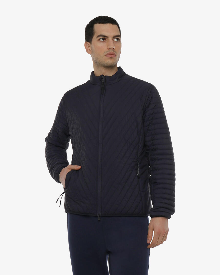 

JAKED Мужская синтетическая фитнес-куртка темно-синего и ледяного цвета