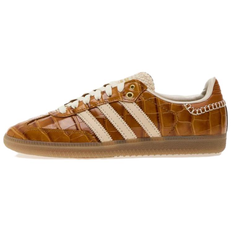 

Adidas Originals Адидас Самба Уэльс Боннер коричневый крокодил коричневый белый, цвет Brown White