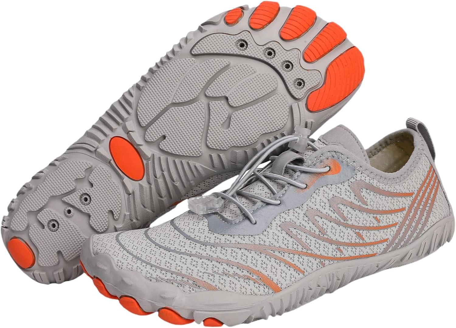 

Обувь для воды для женщин и мужчин, унисекс, быстросохнущие аква-туфли для пляжа, бассейна, плавания, походов, ходьбы босиком, кроссовки с широким носком для пеших прогулок, ходьбы, тренировок, бега и треккинга Jumgun, серый