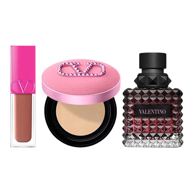 Помада Fan Velvet Air Cushion Adventure Miss Perfume Sets Eau De Parfum EDP Jasmine Vanilla #122A+#LN2+50ml Valentino — фото 2