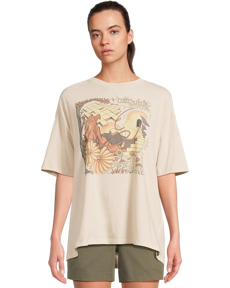 

Футболка Prana Everyday Graphic Oversized Tee, цвет Almond Mind Eraser