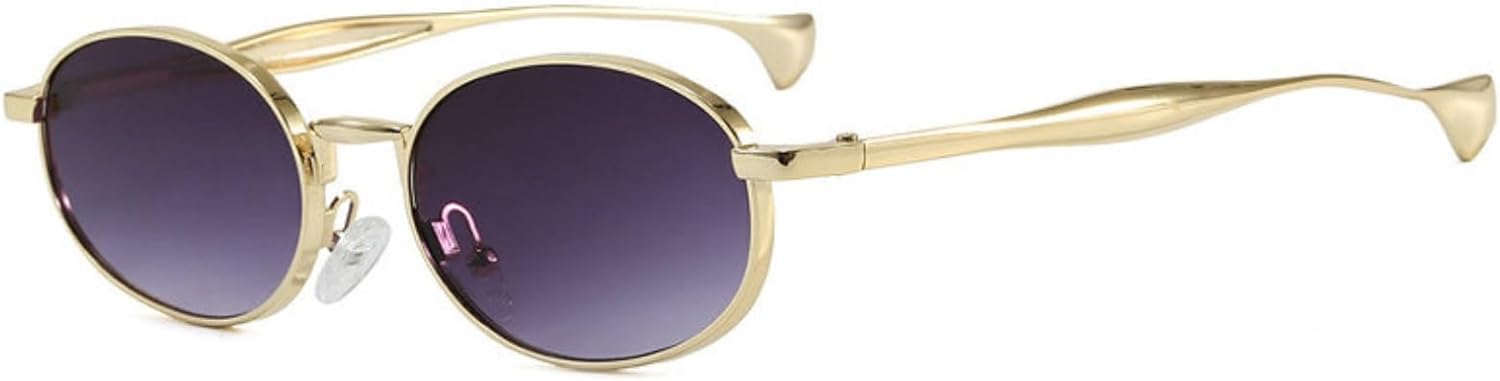 

Willochra Популярные модные маленькие круглые металлические мужские солнцезащитные очки в стиле ретро овальные дизайнерские очки UV400 Панк женские солнцезащитные очки, C2