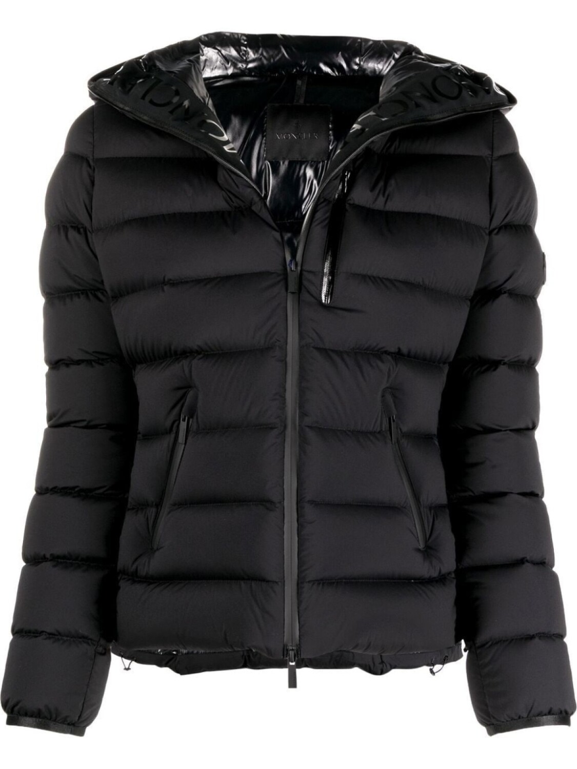 

Пуховик с нашивкой-логотипом Moncler, черный