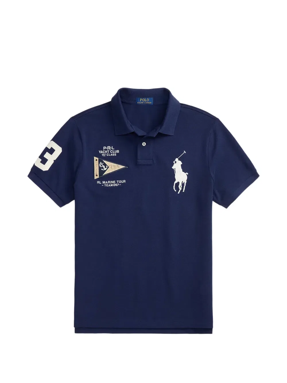 Поло с нашивкой с логотипом Polo Ralph Lauren, синий