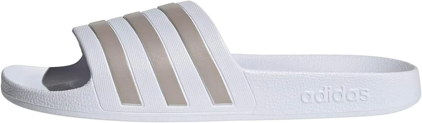 Сандалии Adilette Aqua, белый/платиновый металлик/белый adidas