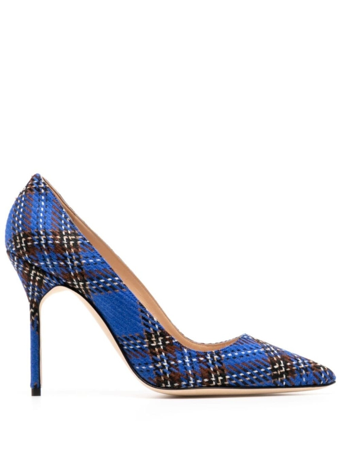 

Manolo Blahnik туфли в клетку тартан, синий