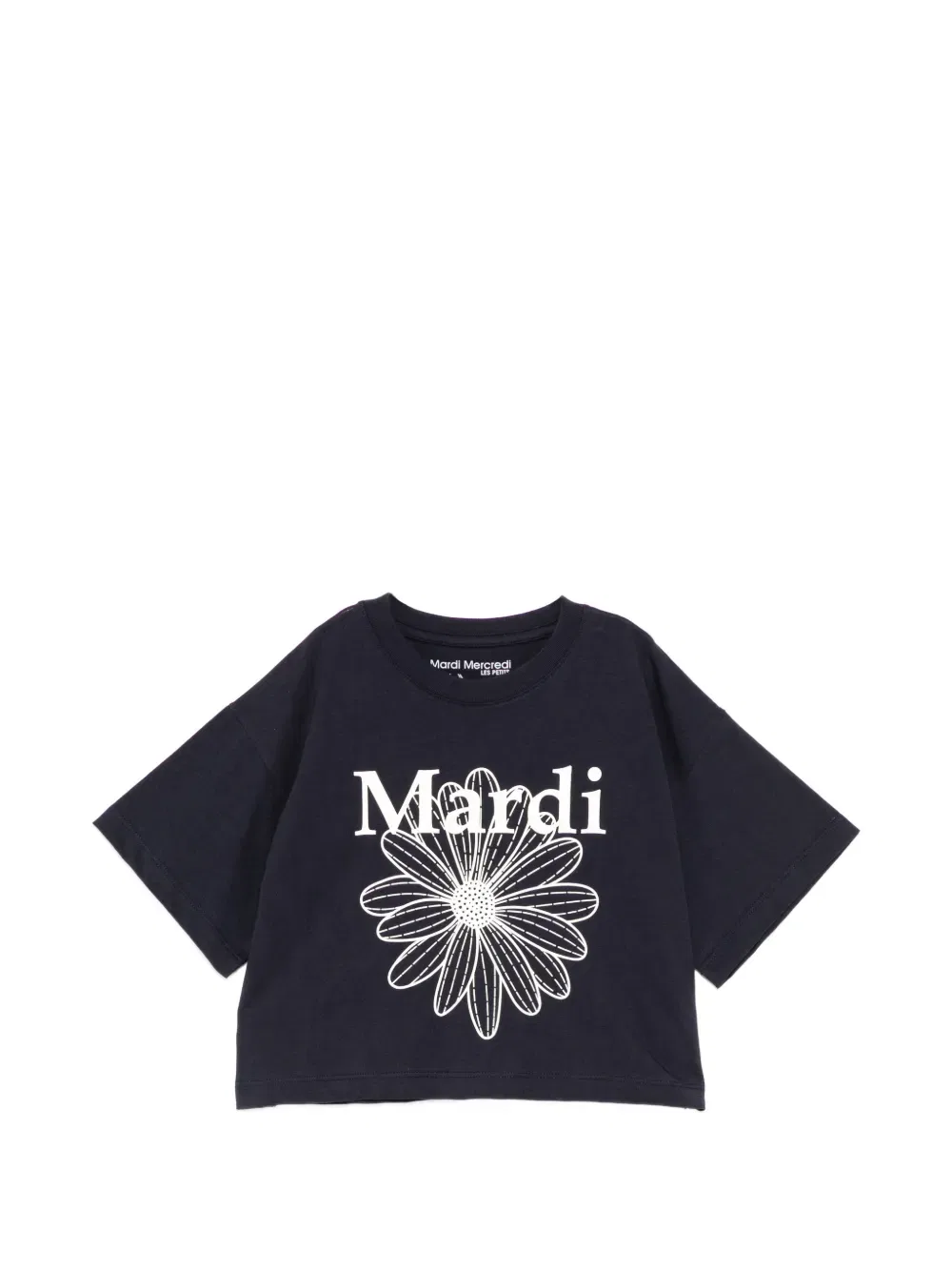 Укороченная футболка Flowermardi Mardi Mercredi Les Petites, синий