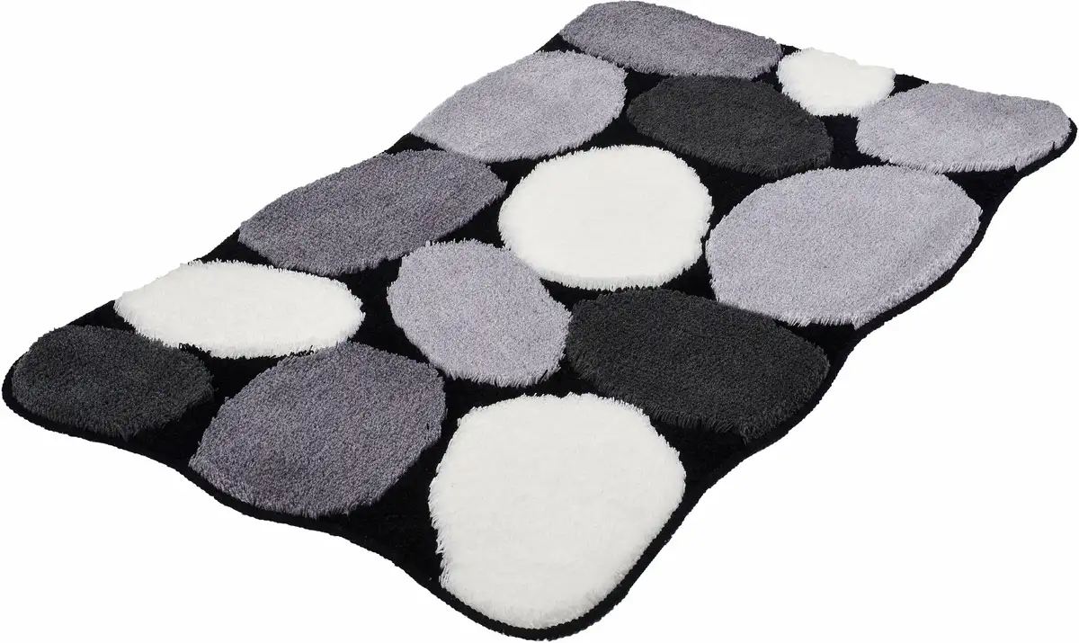 

Коврик для ванной Kleine Wolke "Stone" прямоугольный (70х120 см), черный