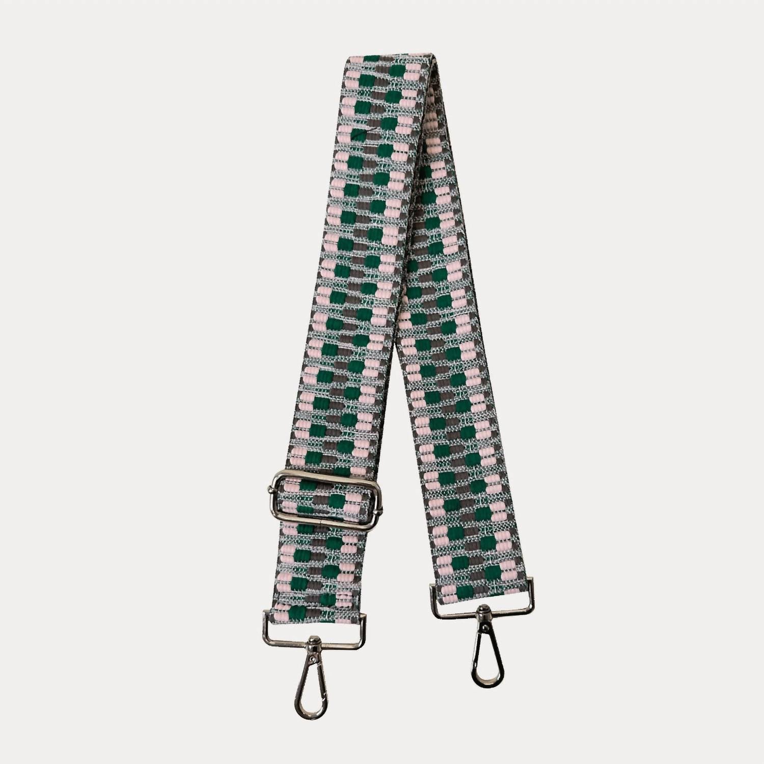 

Женский вышитый ремень для сумки в сером/светло-розовом/зеленом цвете AHDORNED