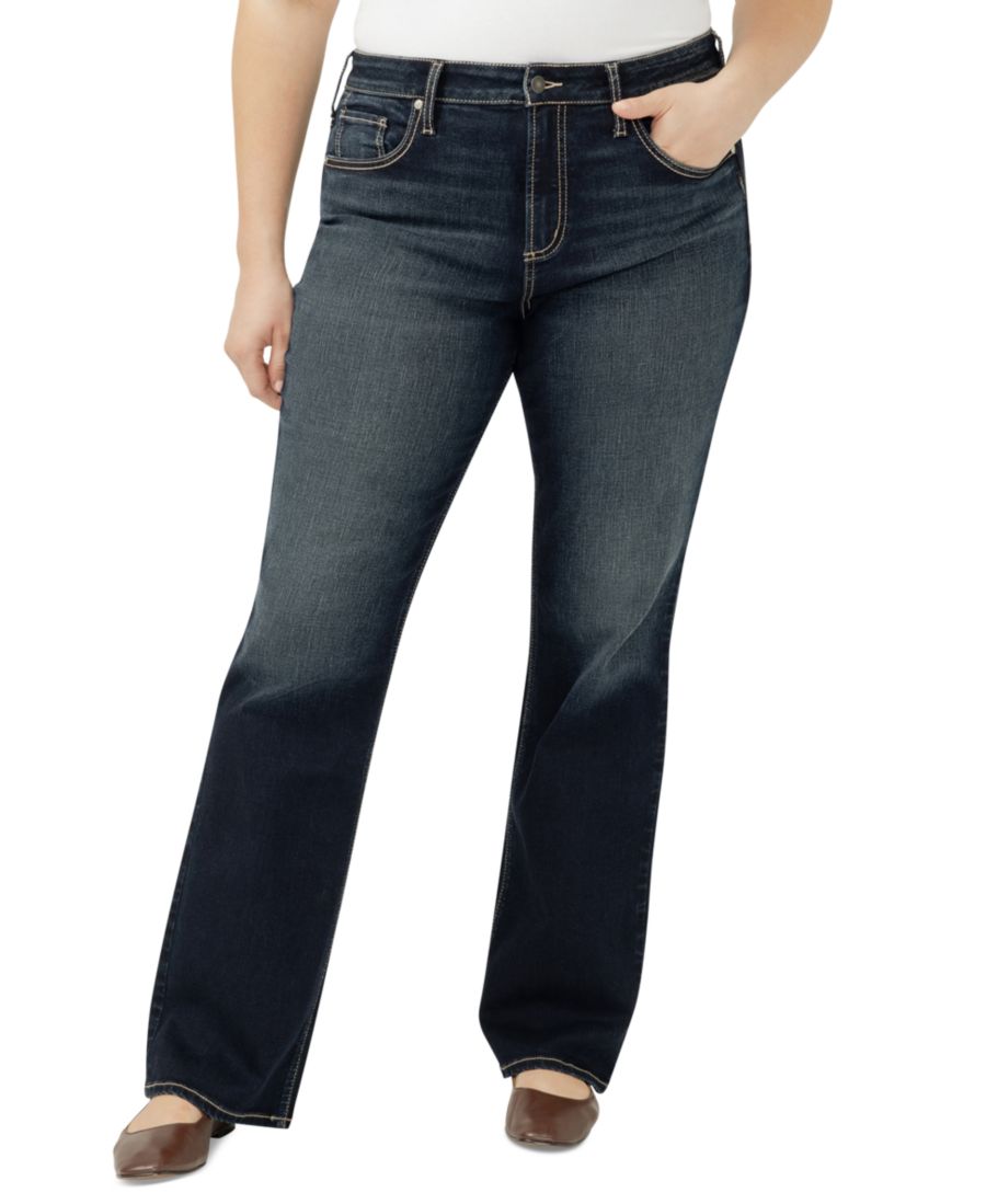 

Джинсы Avery Plus Size с высокой посадкой, облегающим силуэтом и расклешенными штанинами Silver Jeans Co, Dakota